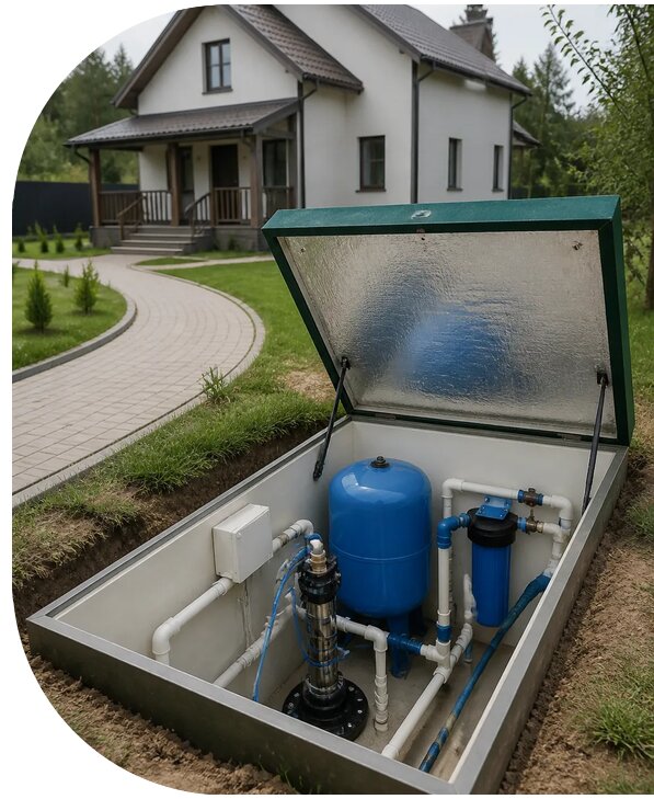 Автономное водоснабжение дома в Асбесте от 151605 р. | АПаруса-Сбс